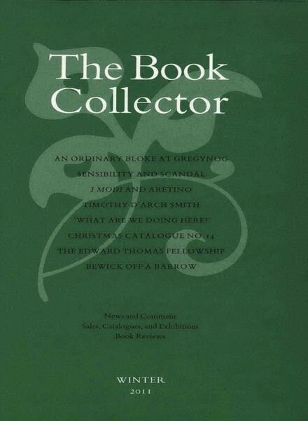 The Book Collector – Winter 2011 Cover