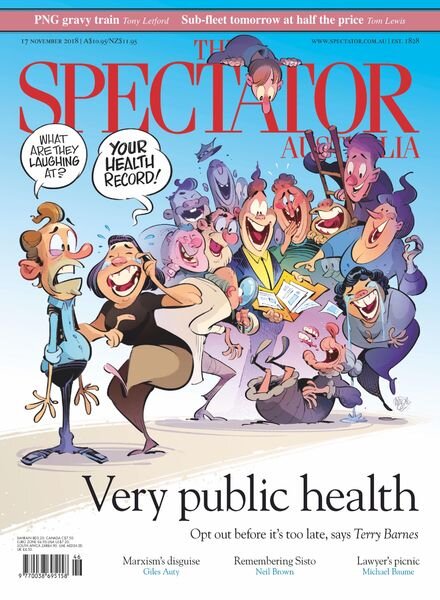 The Spectator Australia – 17 November 2018 Cover