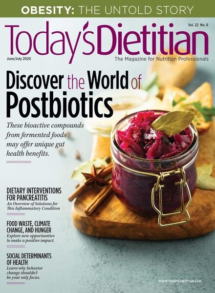 Today’s Dietitian – June-July 2020 Cover