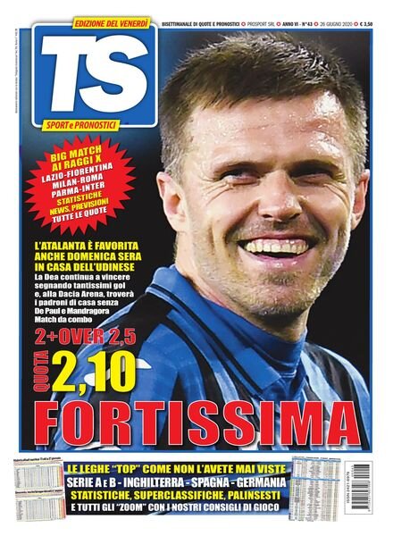 Totoguida Scommesse – 26 Giugno 2020 Cover