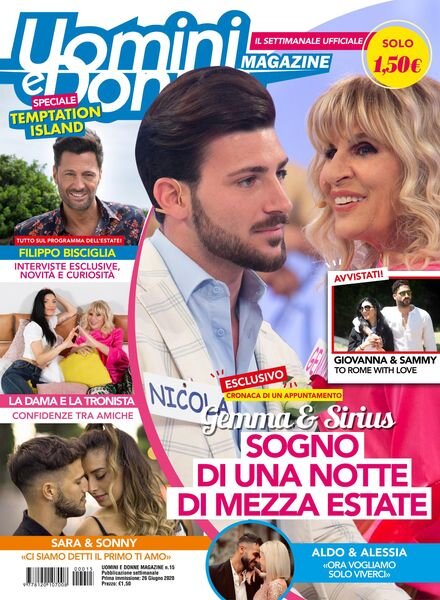 Uomini e Donne magazine – 26 giugno 2020 Cover