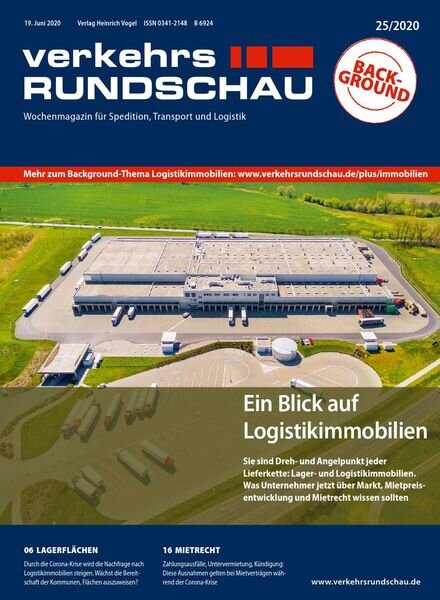 VerkehrsRundschau – 15 Juni 2020 Cover