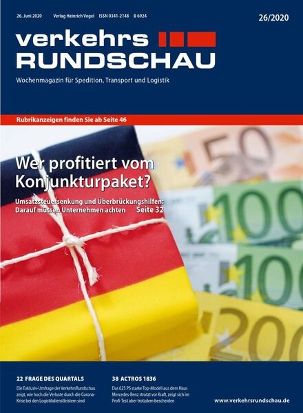 VerkehrsRundschau – 22 Juni 2020 Cover