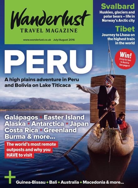 Wanderlust UK – July-August 2016 Cover