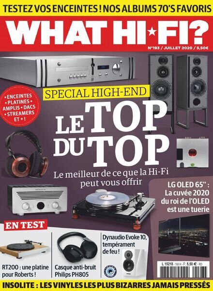 What Hifi France – juillet 2020 Cover