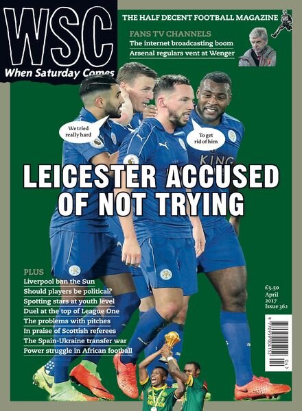 When Saturday Comes – April 2017 Cover