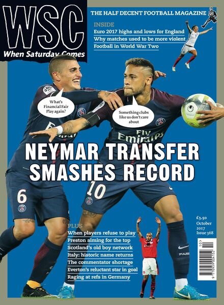 When Saturday Comes – October 2017 Cover