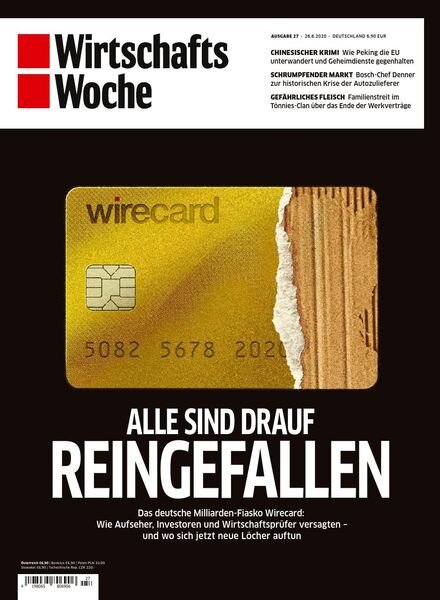 Wirtschaftswoche – 26 Juni 2020 Cover