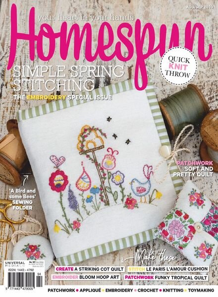 Australian Homespun – August 2020 Cover
