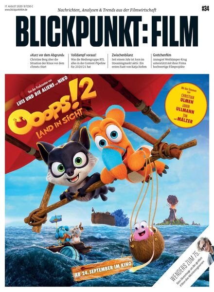 Blickpunkt Film – 17 August 2020 Cover