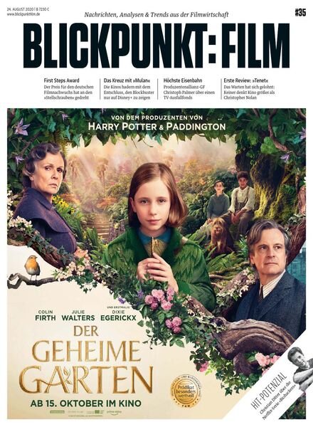 Blickpunkt Film – 24 August 2020 Cover