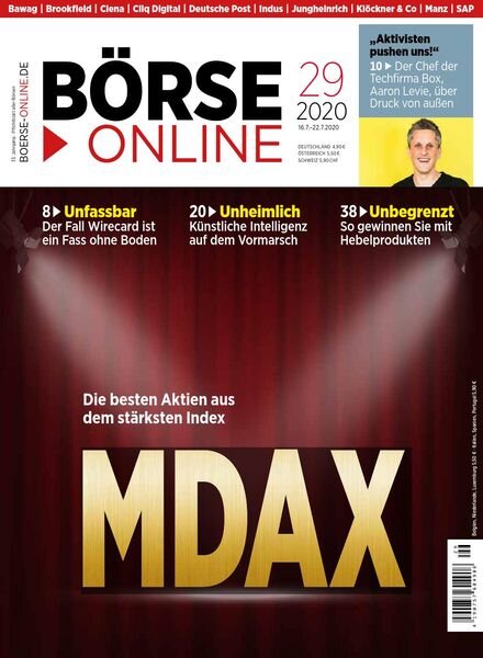 Borse Online – 16 Juli 2020 Cover