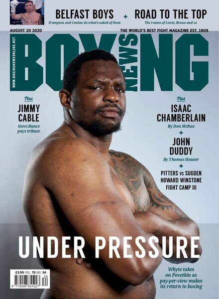 Boxing News – August 20 2020 Cover