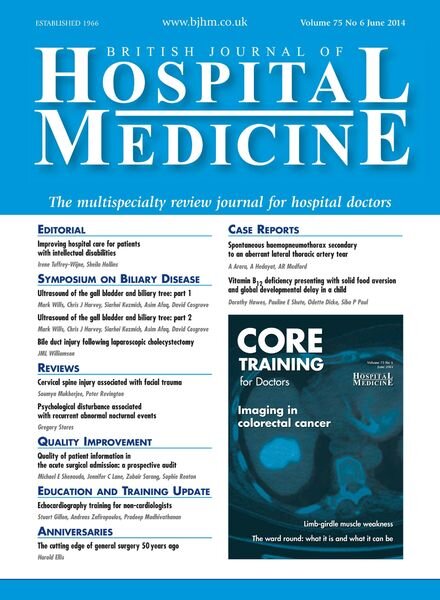 British Journal of Hospital Medicine – June 2014 Cover