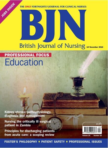 British Journal of Nursing – 10 November 2016 Cover
