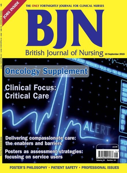 British Journal of Nursing – 10 September 2015 Cover