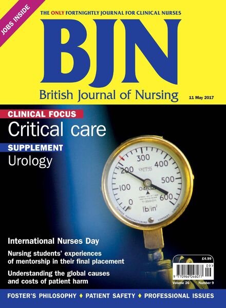 British Journal of Nursing – 11 May 2017 Cover