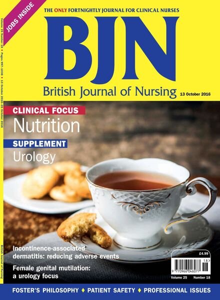 British Journal of Nursing – 13 October 2016 Cover