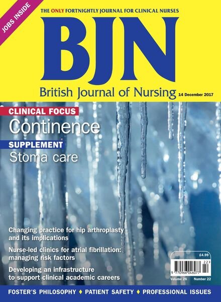 British Journal of Nursing – 14 December 2017 Cover