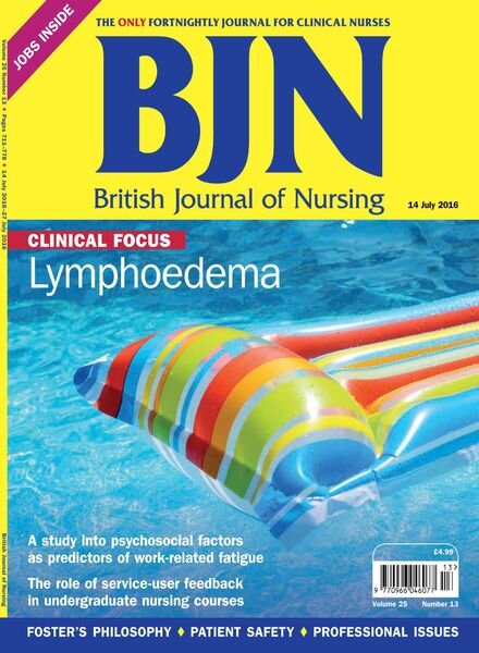 British Journal of Nursing – 14 July 2016 Cover