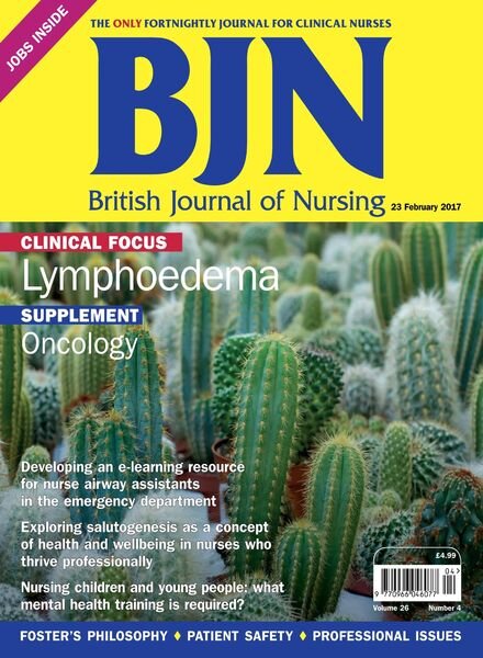 British Journal of Nursing – 23 February 2017 Cover