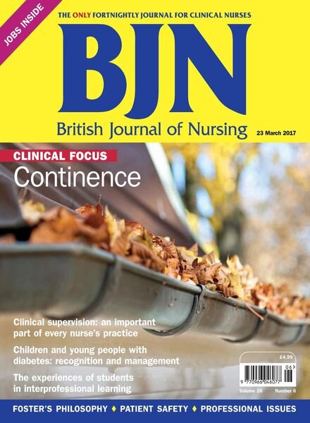 British Journal of Nursing – 23 March 2017 Cover