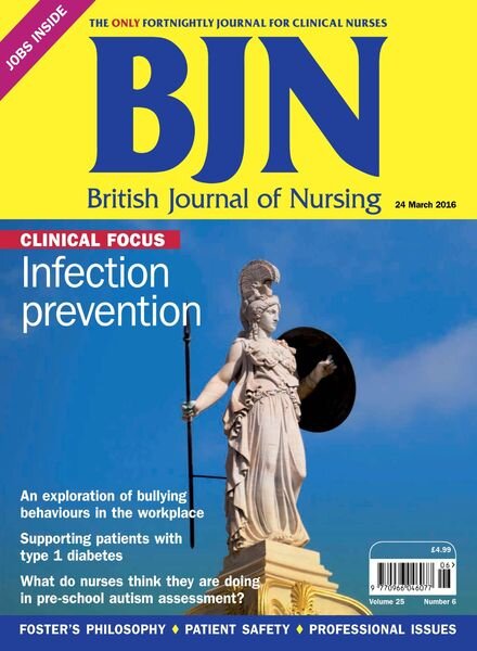 British Journal of Nursing – 24 March 2016 Cover
