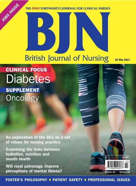 British Journal of Nursing – 25 May 2017 Cover