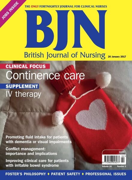 British Journal of Nursing – 26 January 2017 Cover