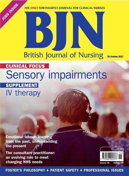 British Journal of Nursing – 26 October 2017 Cover