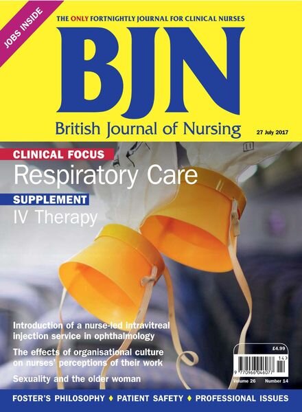 British Journal of Nursing – 27 July 2017 Cover
