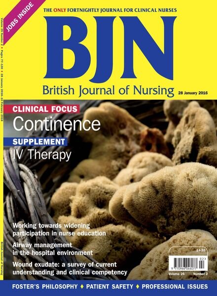 British Journal of Nursing – 28 January 2016 Cover