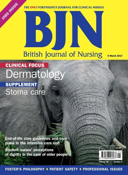 British Journal of Nursing – 9 March 2017 Cover