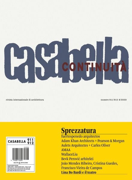 Casabella – luglio 2020 Cover
