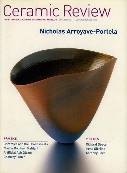 Ceramic Review – July- August 2002 Cover