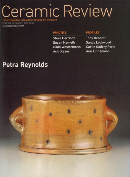 Ceramic Review – July- August 2003 Cover