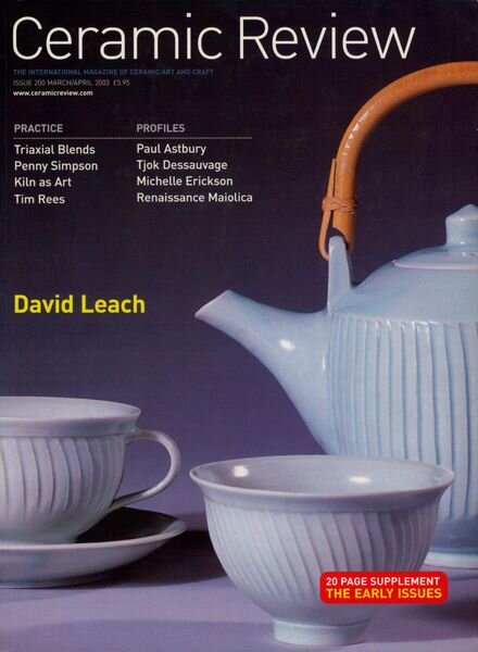 Ceramic Review – March- April 2003 Cover