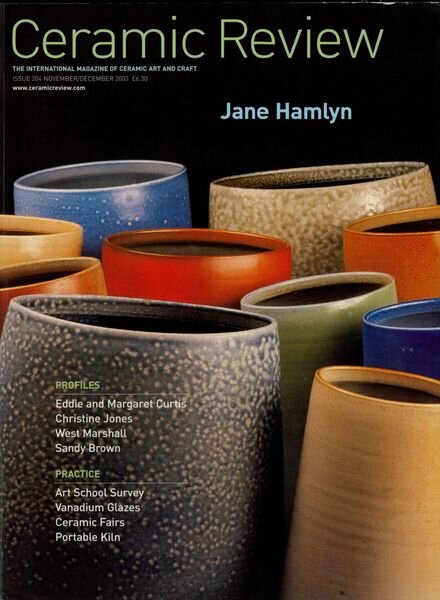 Ceramic Review – November- December 2003 Cover