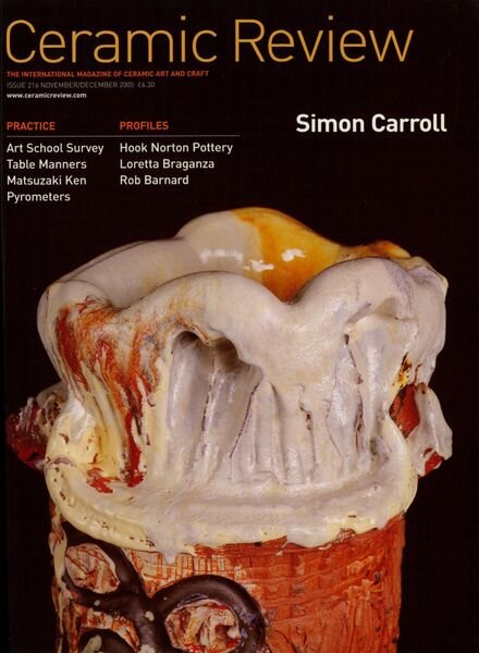 Ceramic Review – November- December 2005 Cover