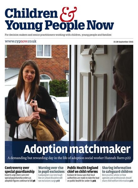 Children & Young People Now – 15 September 2015 Cover