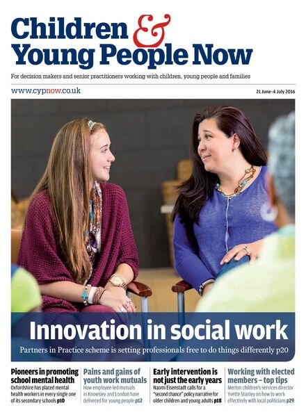 Children & Young People Now – 21 June 2016 Cover