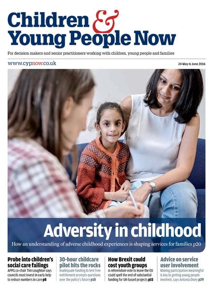 Children & Young People Now – 24 May 2016 Cover