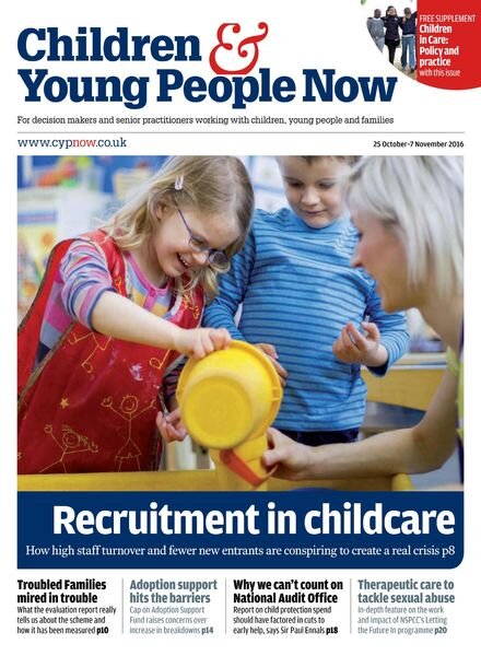 Children & Young People Now – 25 October 2016 Cover