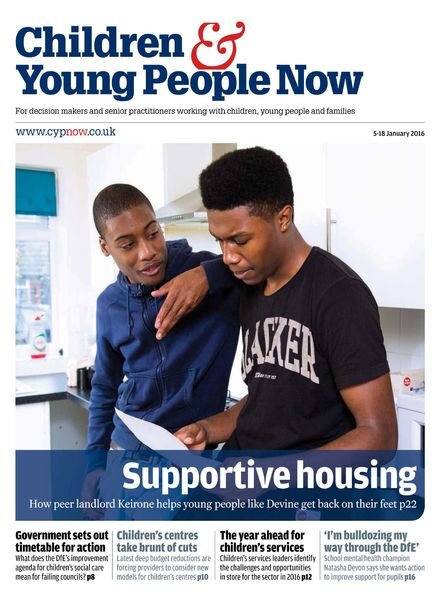 Children & Young People Now – 5 January 2016 Cover