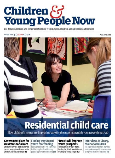 Children & Young People Now – 7 June 2016 Cover