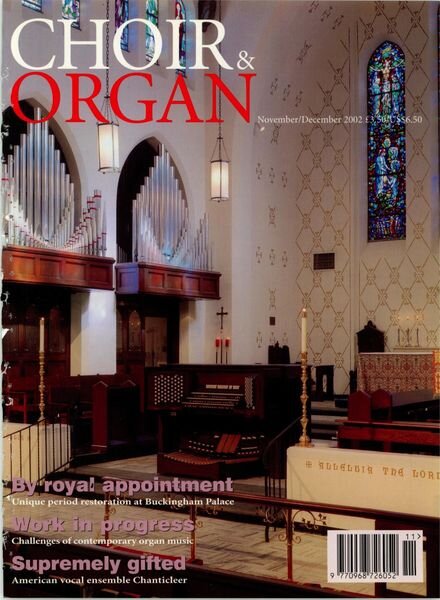 Choir & Organ – November-December 2002 Cover