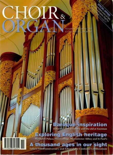Choir & Organ – November-December 2005 Cover
