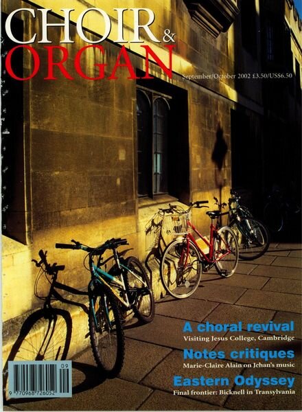Choir & Organ – September-October 2002 Cover