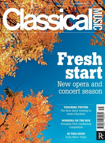 Classical Music – 25 August 2012 Cover