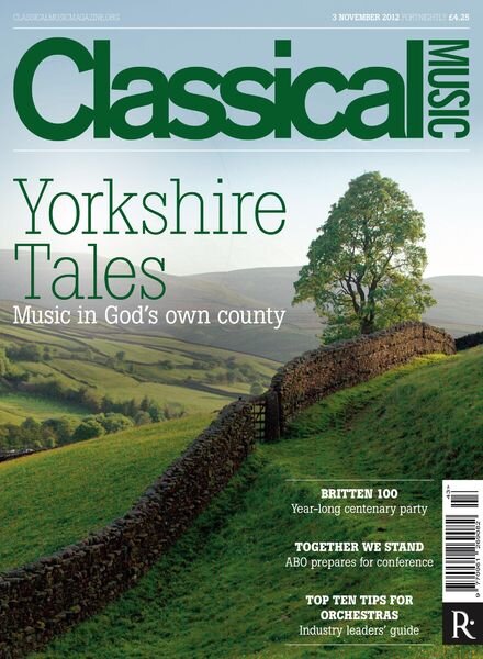 Classical Music – 3 November 2012 Cover